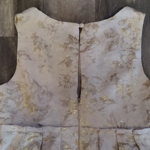 Max and Cleo Dress sz4 Metallic Pockets Keyhole Back Hidden Zipper - Picture 5 of 6